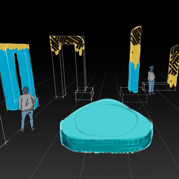 Sketch of exhibition for Milan design week