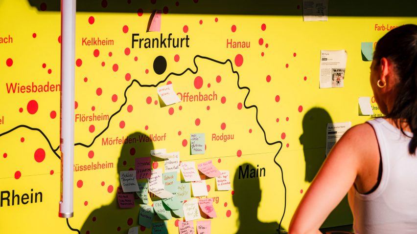 Woman looking at map of Germany
