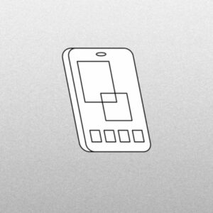 Black and white illustration of a phone