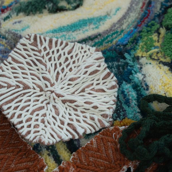 Close up photo of textiles