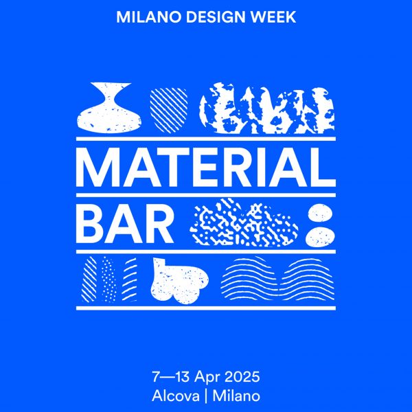 Graphic for Slovenian space Material Bar at Milan design week