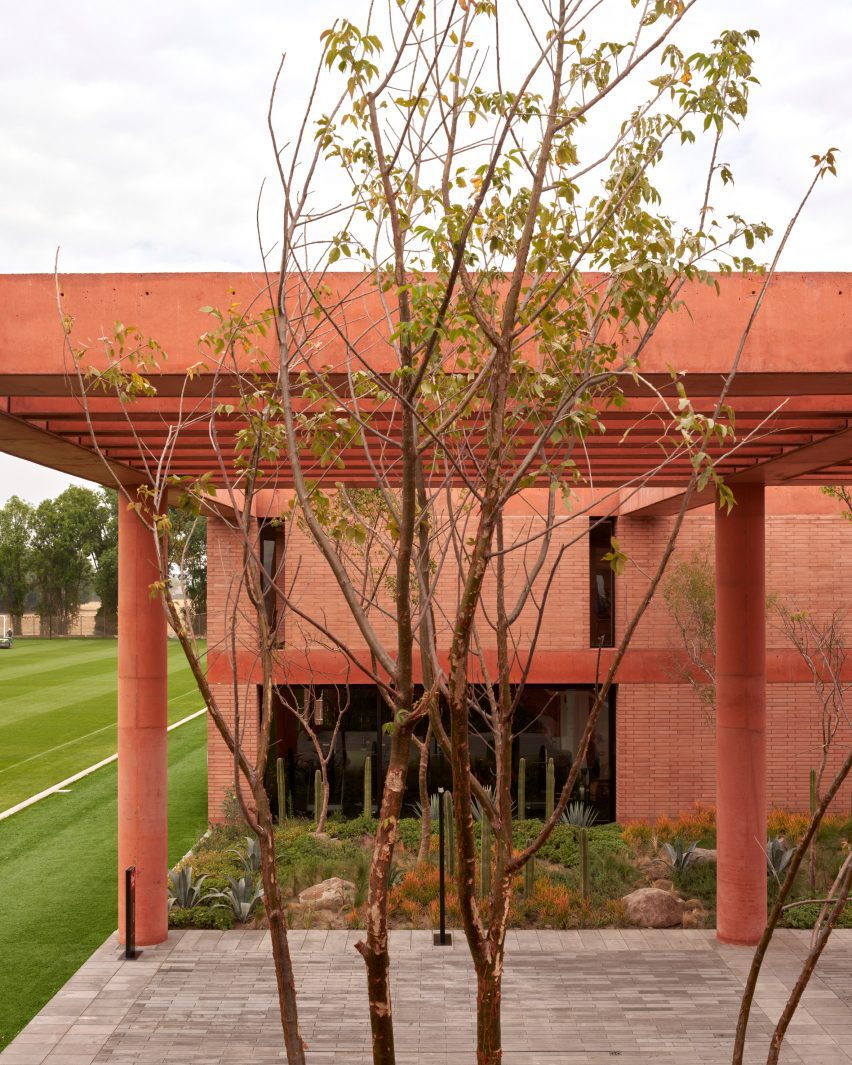Red pillars