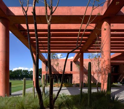 Red pergola