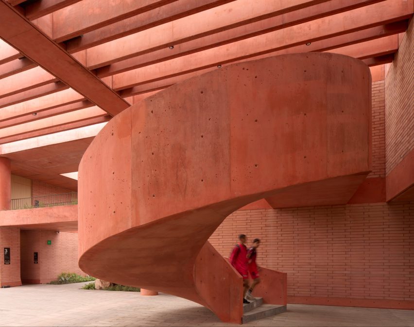 Red spiral stair