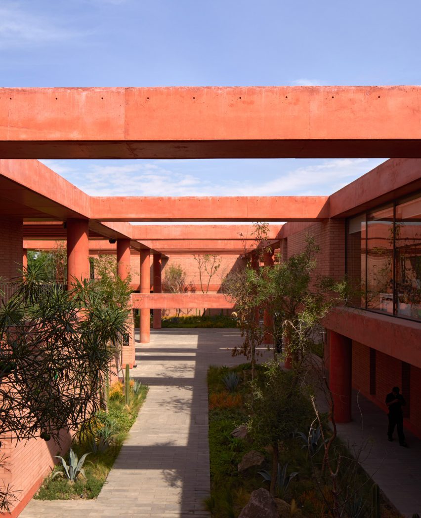 Red pergola