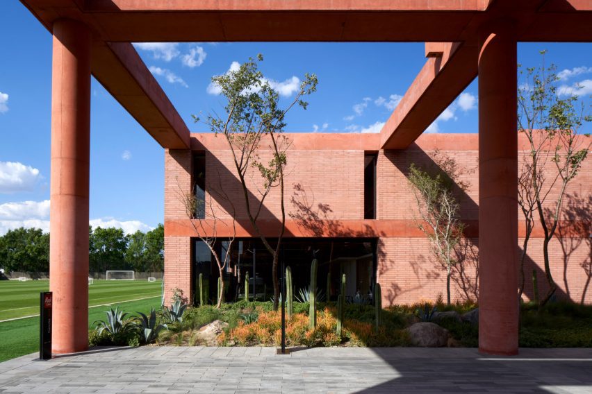 Red pergola