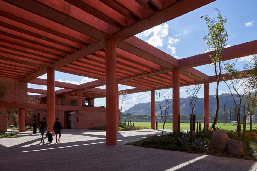 Red pergola