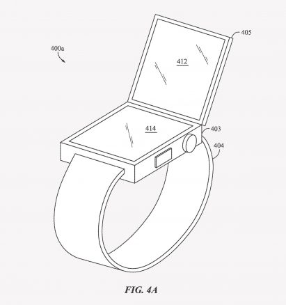 Drawing of a foldable smart watch