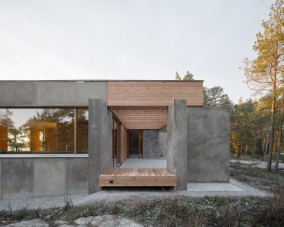 Exterior view of House Djurö in Sweden