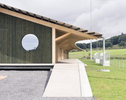 Ramp leading into centre in Switzerland by Localarchitecture