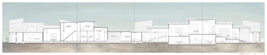 Section of Necklace Villa by 1110 Office for Architecture