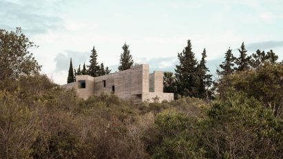 Brutalist hilltop home