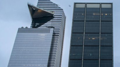 Glass skyscrapers