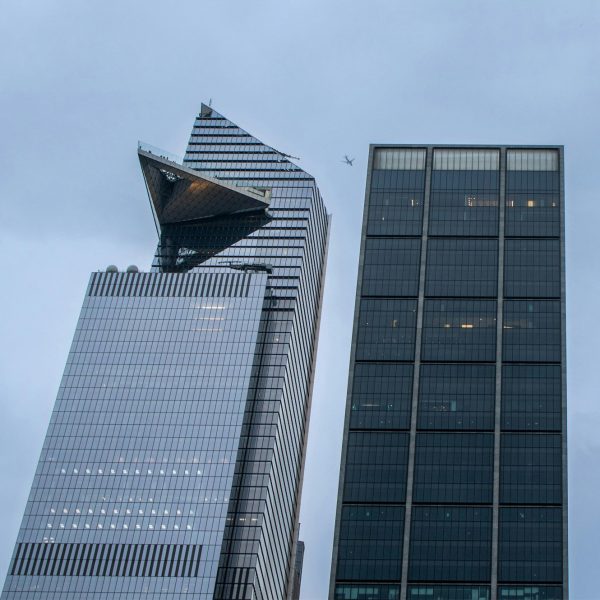 Glass skyscrapers