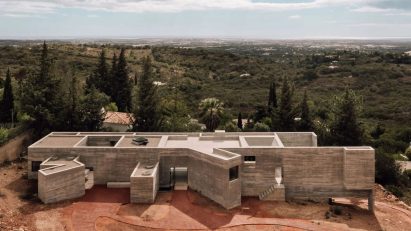 Concrete brutalist house Portugal