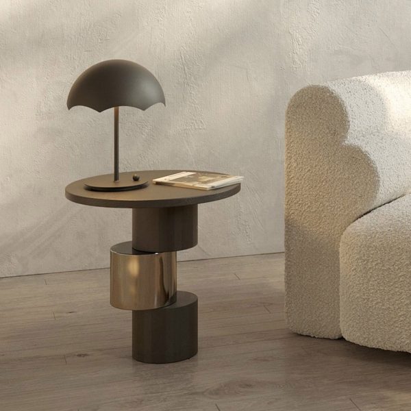Side table and sofa at ICFF