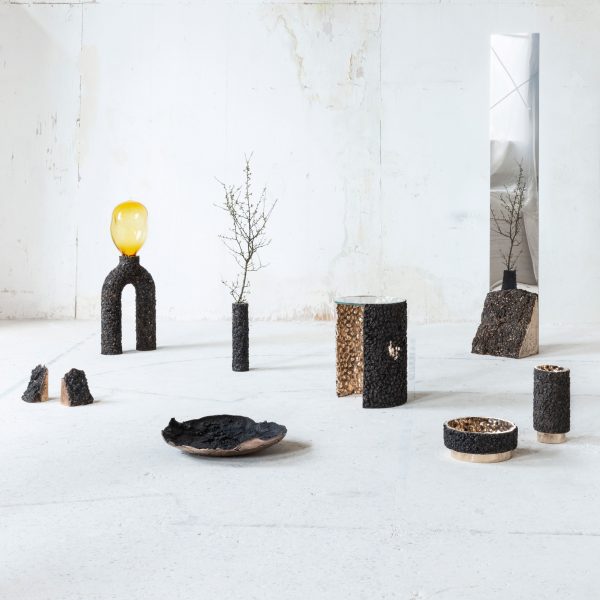Student project displayed on a white table