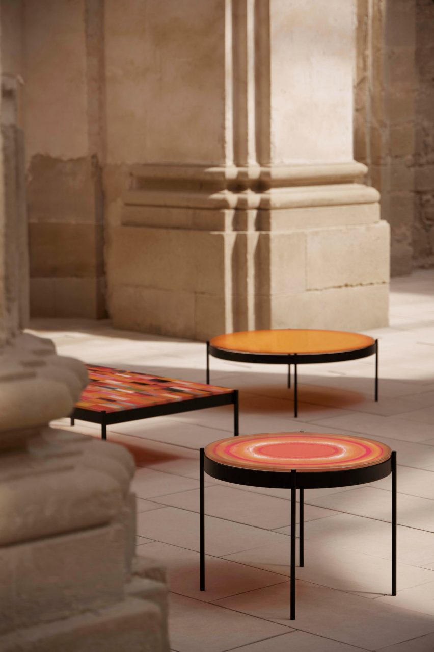 Iris tables by Alejandra Gandía-Blasco for Gandia Blasco