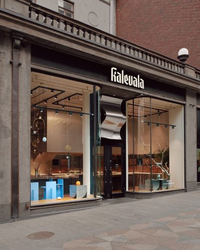 Facade of the Kalevala flagship store in Helsinki, Finland by Yatofu.
