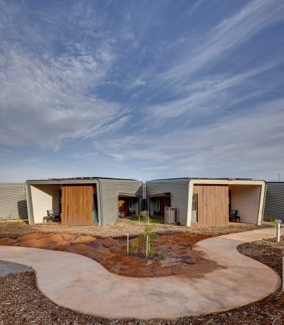View towards care units within the Yutjuwala Djwarr Aged Care facility