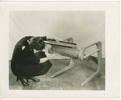 Assembly of Airline chair by Kem Weber