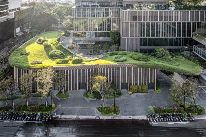 Rear view of CMP Inspiration museum in Taichung