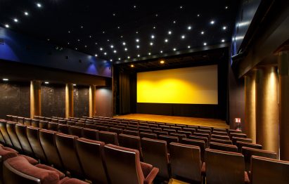 Interior of Le Louxor art deco cinema in Paris