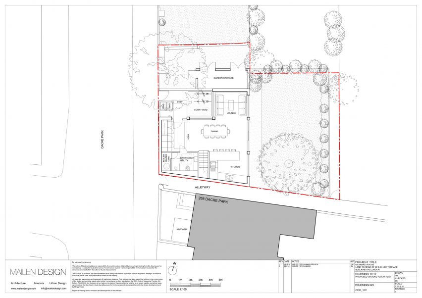 Plan of Lee Terrace by Mailen Design