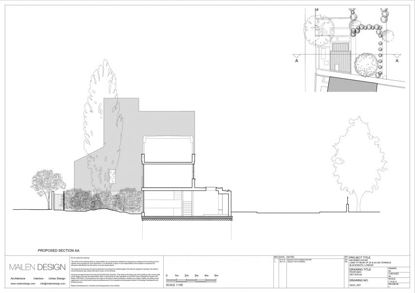 Section of Lee Terrace by Mailen Design