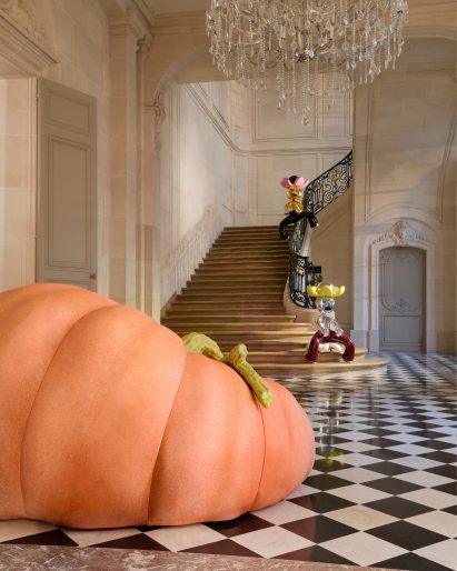 Giant pumpkin artwork by Anthea Hamilton