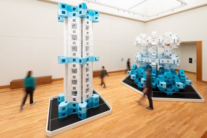 Anchorage Museum presents cardboard structures reminiscent of ice crystals in latest exhibition