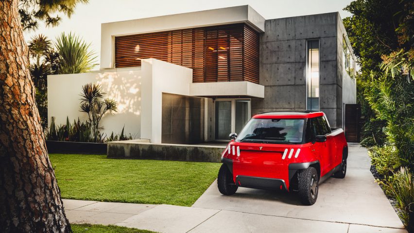 MT1 Electric truck prototype in red