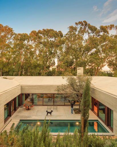 Aerial view of Oeiras House by OODA