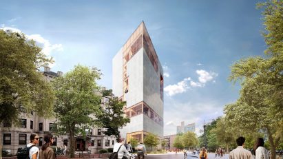 Renderings of a mass timber skyscraper