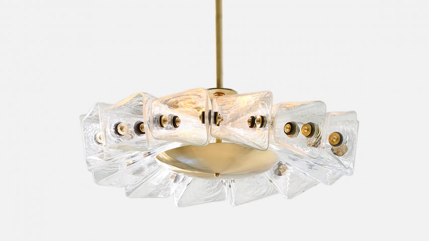 Polaris chandelier by Bianco Light + Space