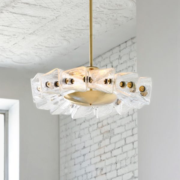 Polaris chandelier by Bianco Light + Space