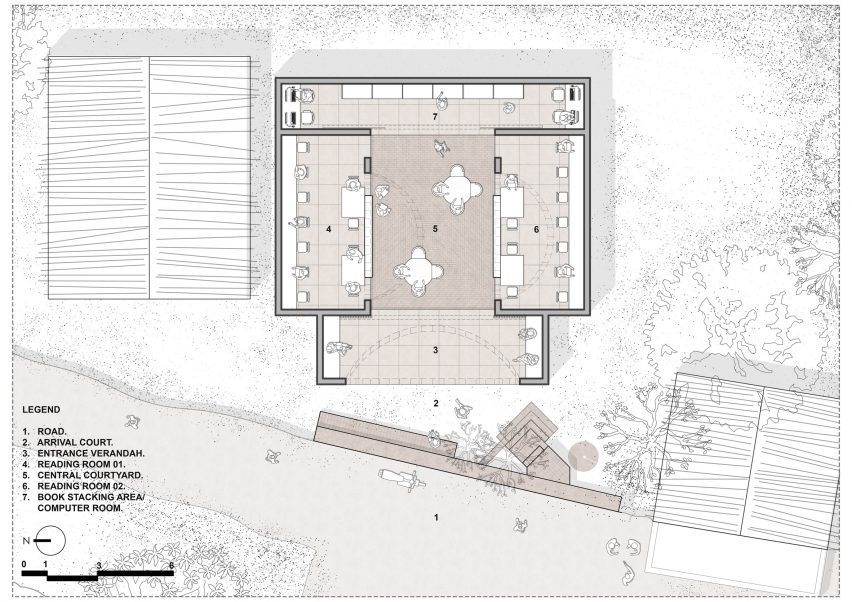 Plan of Rural Library by PK_Inception