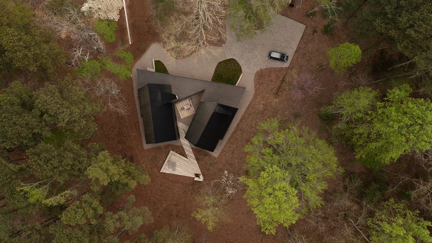 Aerial view of house
