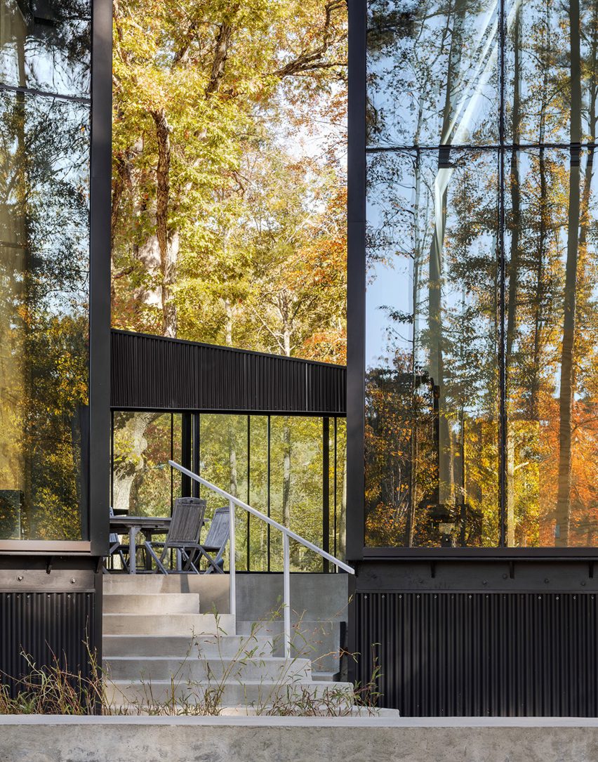 Glass clad building