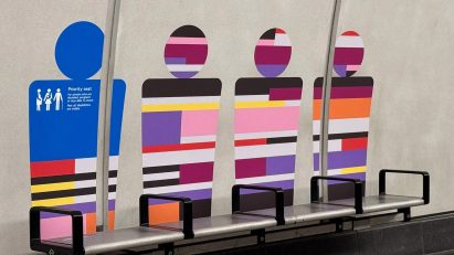 TfL posters on London's Elizabeth Line