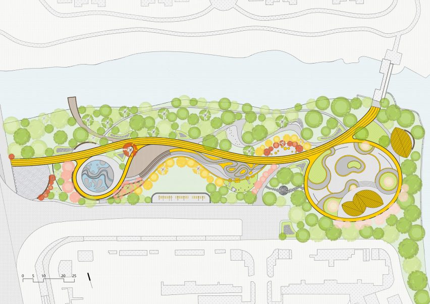 Site plan of The Orchestra Park by SoBA