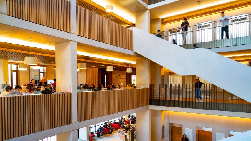 Interior of a UCL student facility building