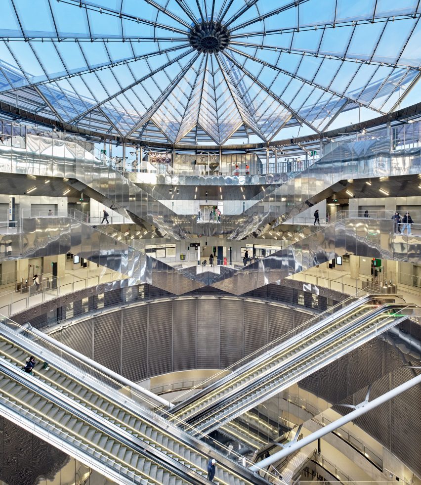 Villejuif-Gustave Roussy metro station by Dominique Perrault Architecture