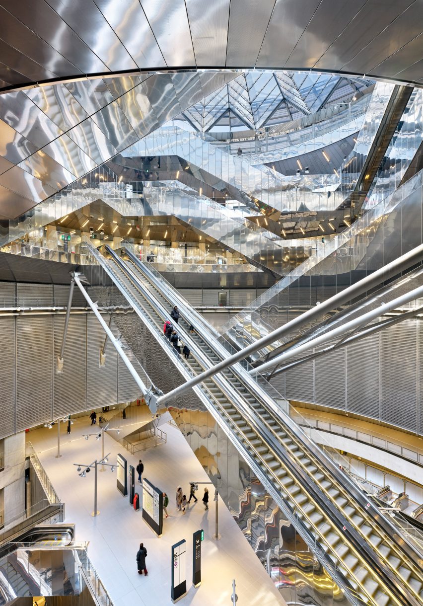 Villejuif-Gustave Roussy metro station by Dominique Perrault Architecture