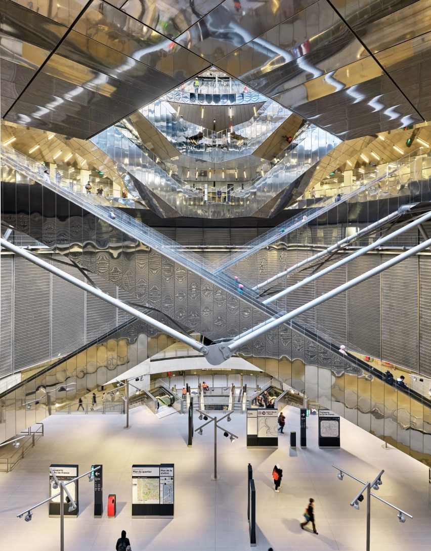 Villejuif-Gustave Roussy metro station by Dominique Perrault Architecture