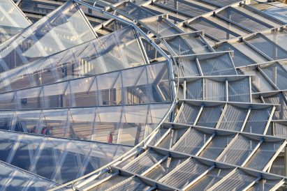 Roof of the Villejuif-Gustave Roussy metro station by Dominique Perrault Architecture