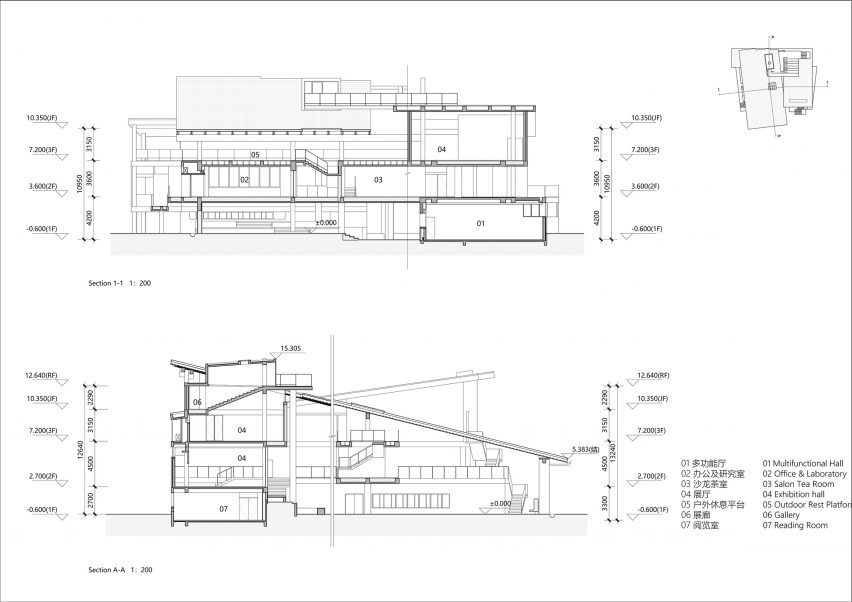 Section of Wuyang Cultural Station by WAU Design