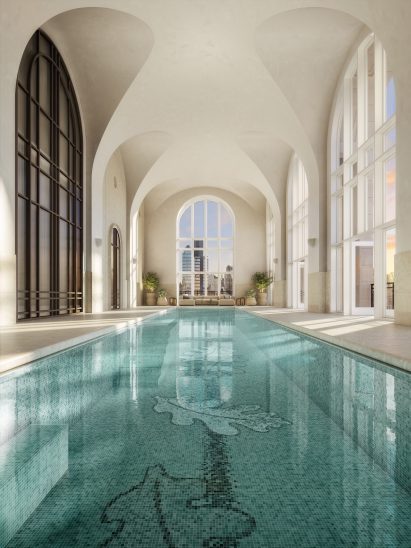 A pool area