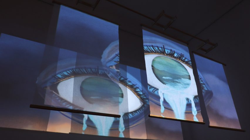 Photo of eye print on a screen