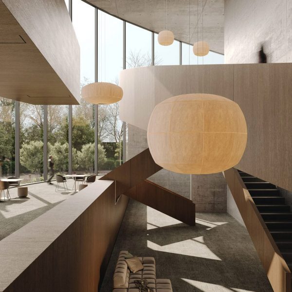 Hanging bioplastic lamp
